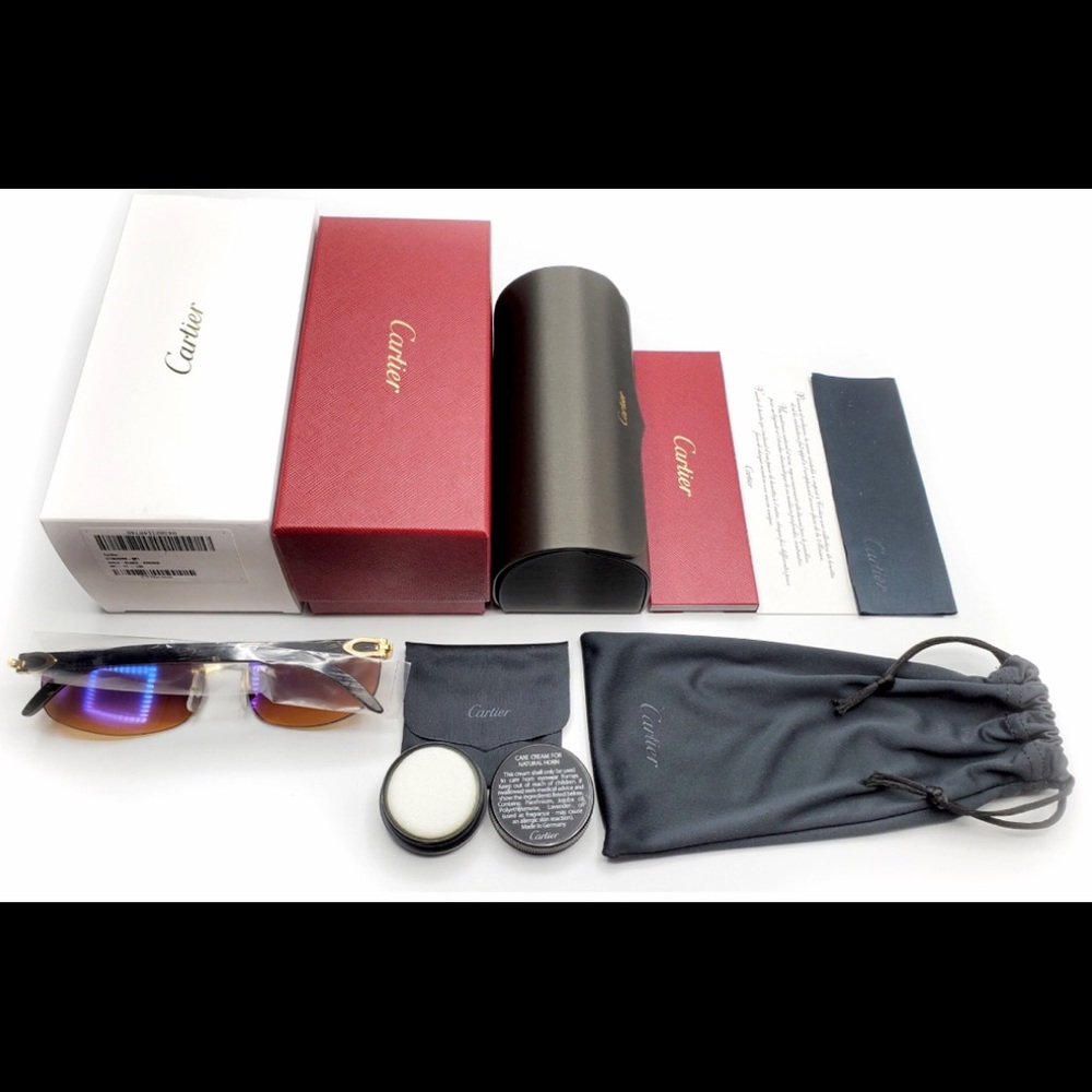 NEW Cartier Buffalo horn gold CT0020RS-001 Gold